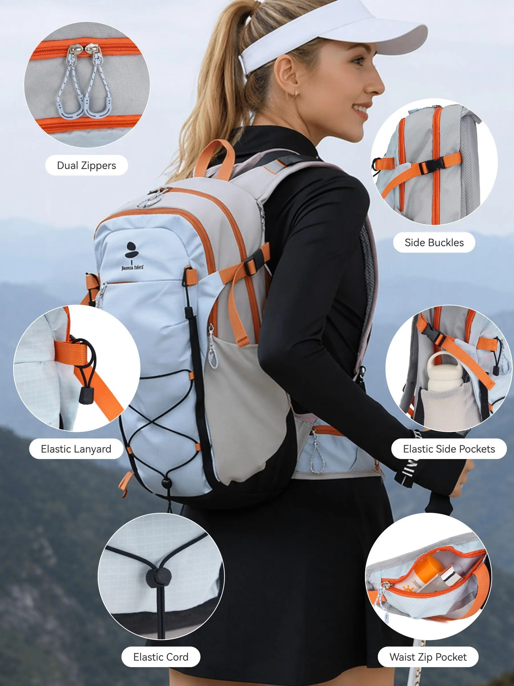 Lightweight Hiking Backpack, Large Capacity Outdoor Camping Bag, Tear-Resistant Sports Backpack, Ergonomic Shoulder Straps, Ideal for Hiking, Travel, Daily Commute