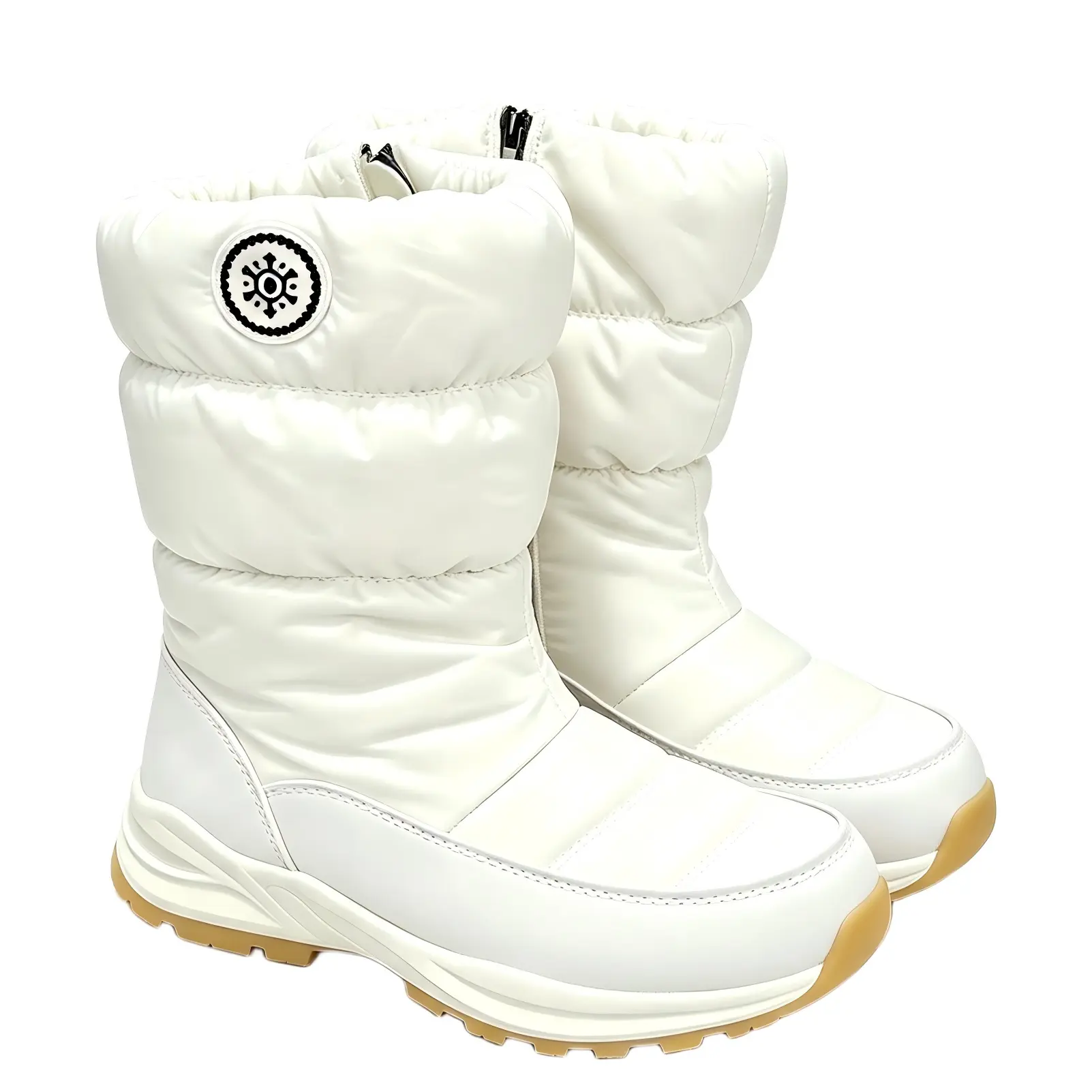 Women Waterproof Insulated Snow Boots Non-Slip Warm Plush Winter Mid Calf Boots