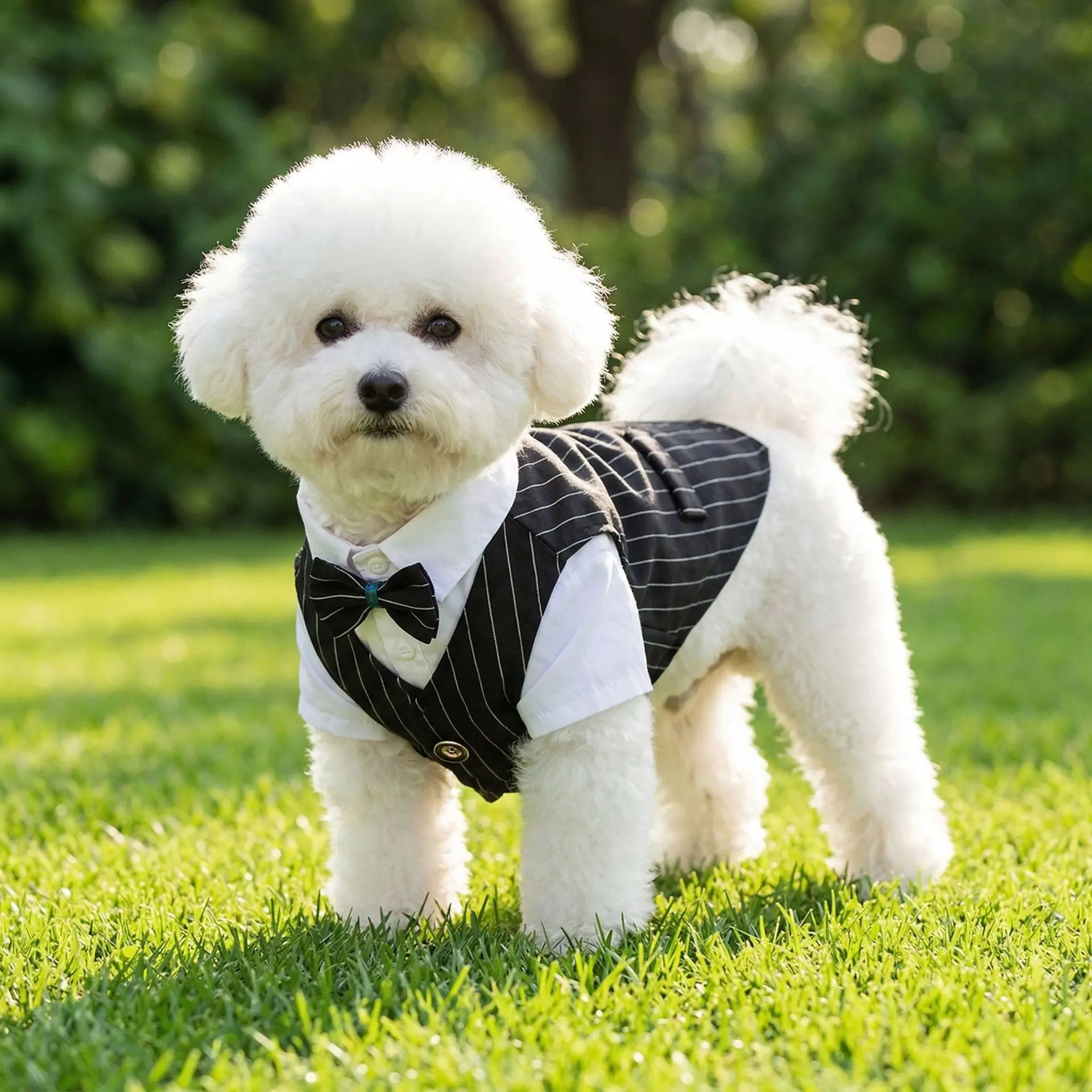Pet Dog & Cat Clothing - Teddy/Bichon Dog, Cat Spring-Summer Formal Dresses, Shirts, Vests with Polyester Fiber Fabric