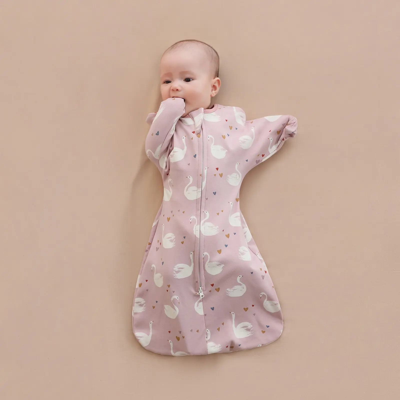 1pcs Baby Swaddle Sleep Bag, Comfortable Fit for Healthy Sleep Habits, 1.0 Tog Suitable for 20-24°c, Infant Fire Safety No, 60cm Dimension