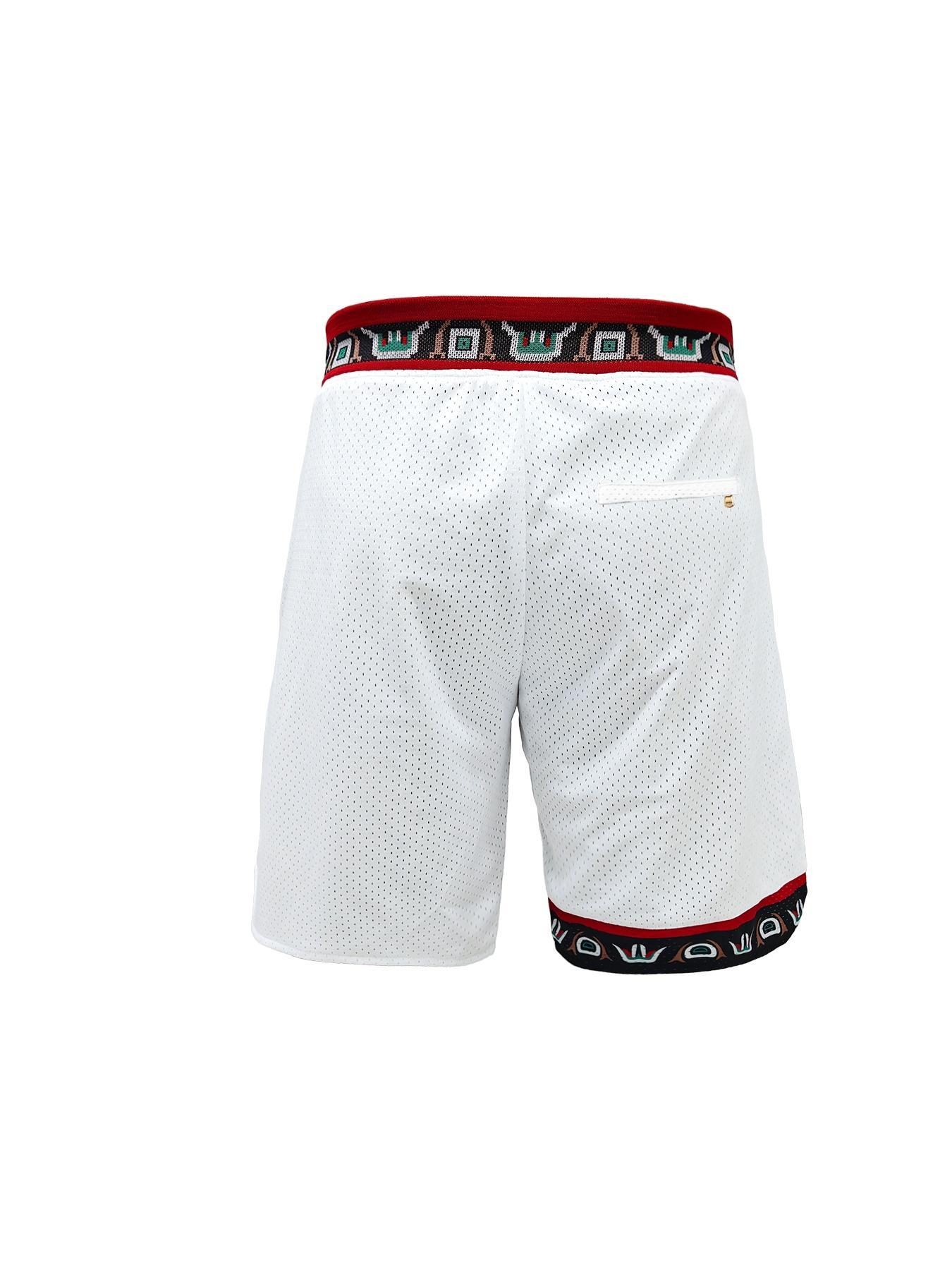 Men's Letter & Number Embroidery Pocket Basketball Shorts, Loose Casual Breathable Quick Drying Shorts for Outdoor Sports, Men's Sportswear for Basketball, Athleisure Style Bottoms, Gym Apparel, Athletic Shorts, Streetwear Sports Shorts