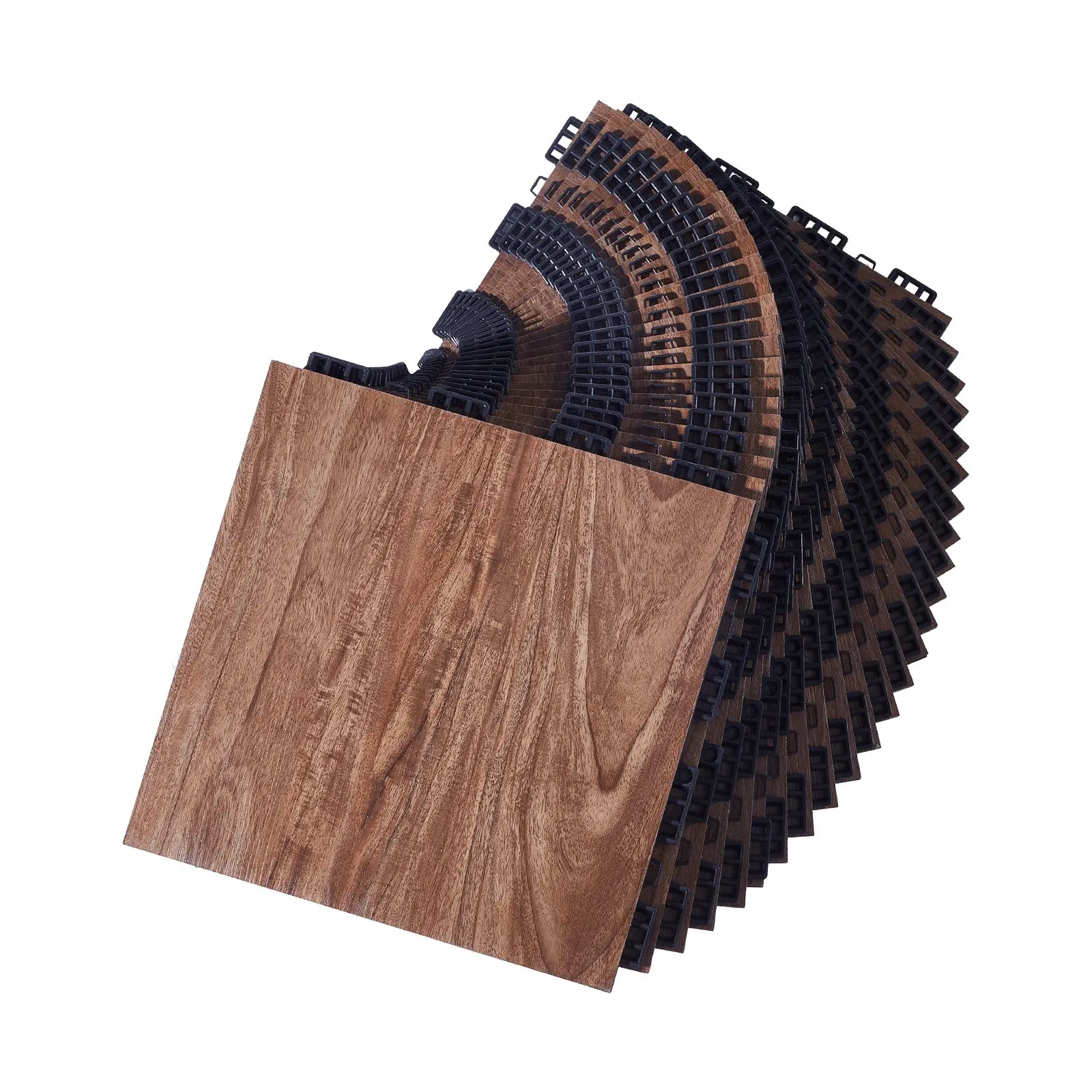【Summerfinds】VEVOR Dance Floor Tiles, 12.4 x 12.4 in 25 Piece Interlocking Dance Flooring, Portable Dance Practice Floor with Cushioned Base  (Oak Wood Grain, 25 sq.ft/Box )