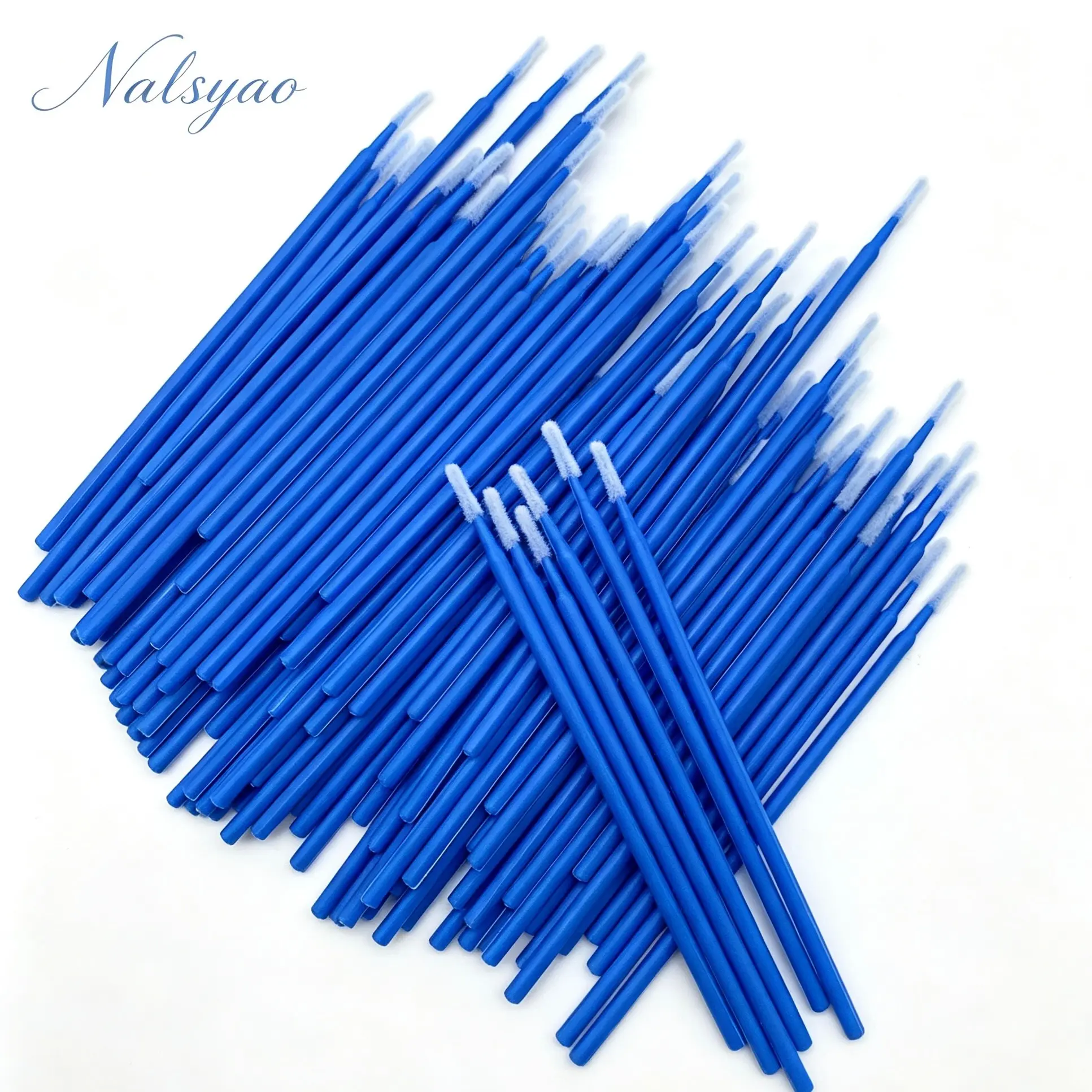 100-Pack Disposable Micro Brush Applicators, Eyelash Extension Cotton Swab Brushes, Precision Lash Glue Tool, Makeup Micro Brush Set for Fine Details