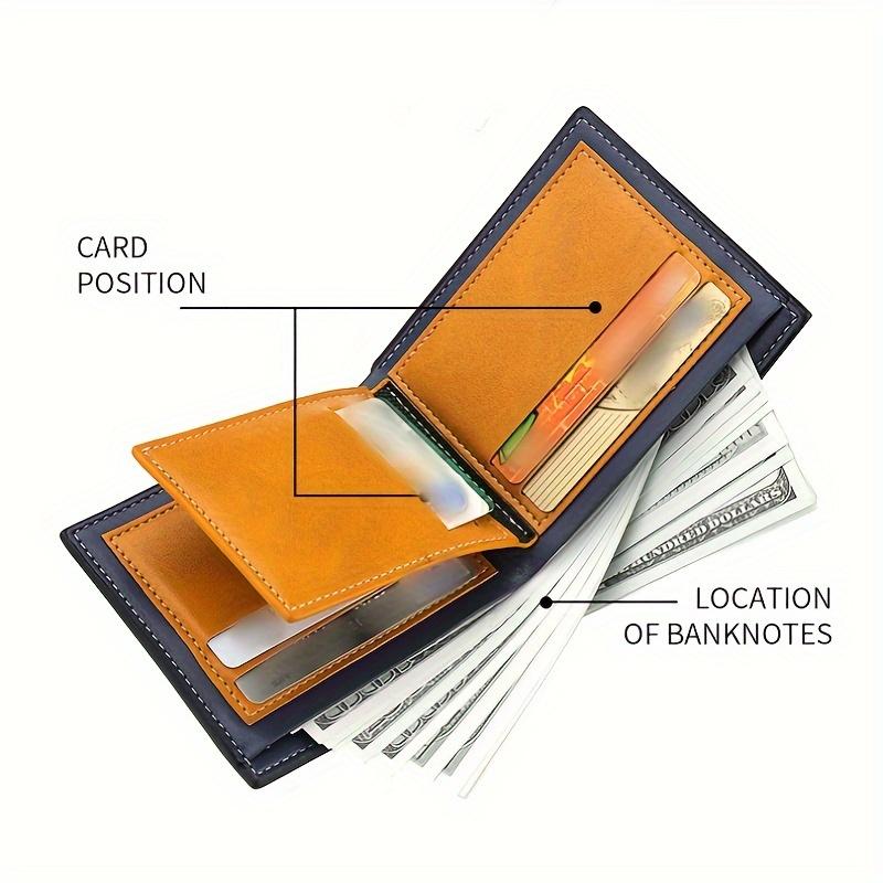 Christmas Men's Deer Head Pattern Wallet PU Leather Multi-Card Slot Men's Wallet Gift