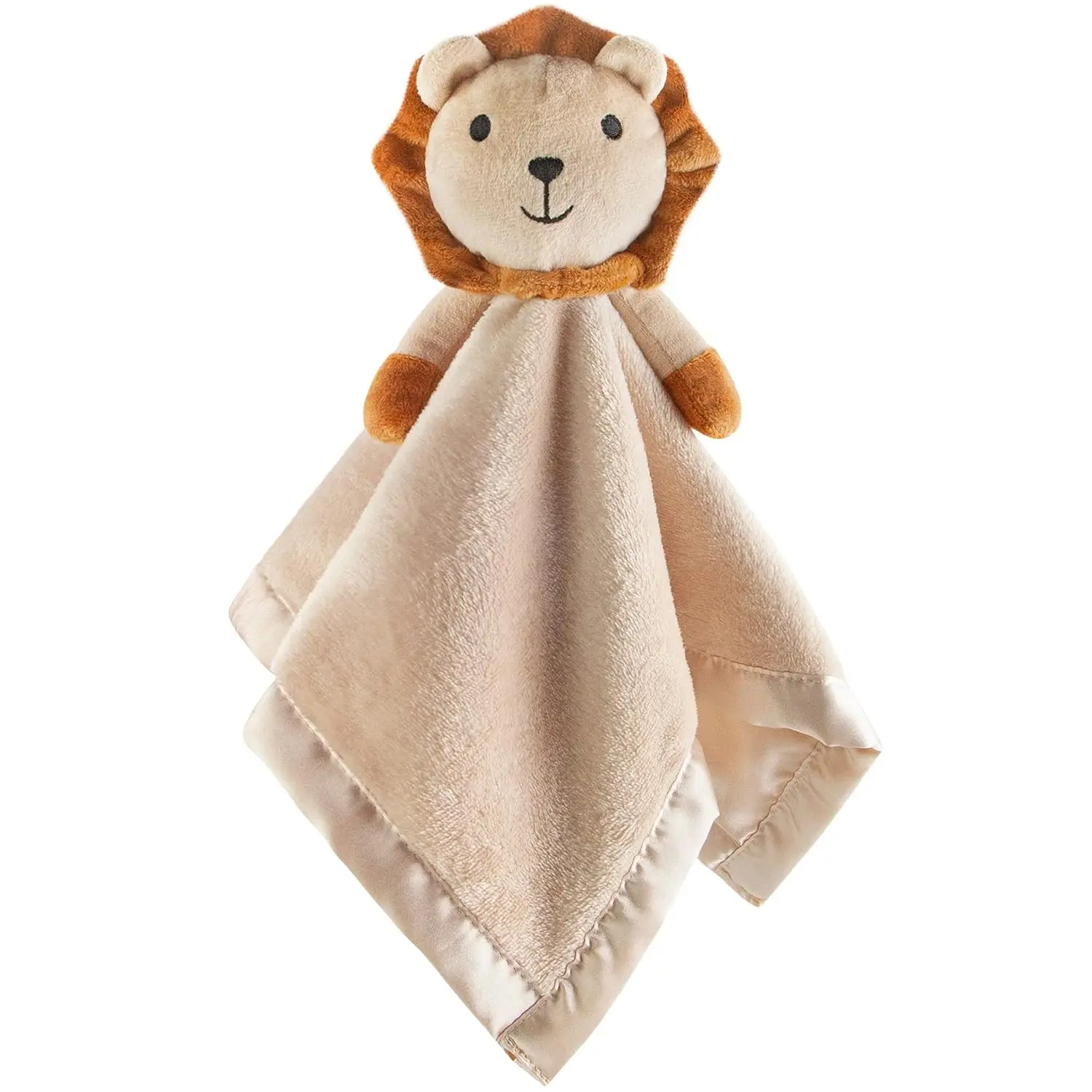 Lion Security Blanket, Soft Lovey Unisex Lovie Baby Gift for Newborn Boys and Girls Snuggle Toy Stuffed Animal 16 Inch