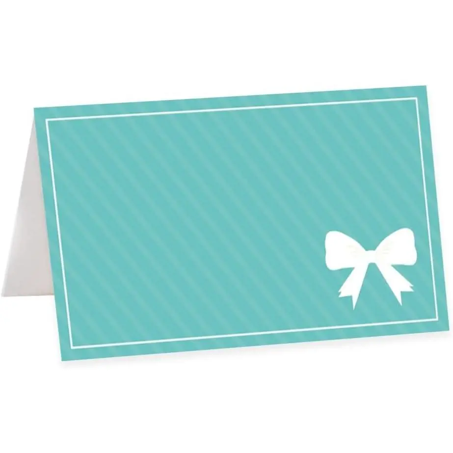 Table Tent Place Cards, 20-pack, Diamond Inspired Table Settings Seat Placement Blank Name Cards for Baby Bridal Wedding Graduation Party Food Cards
