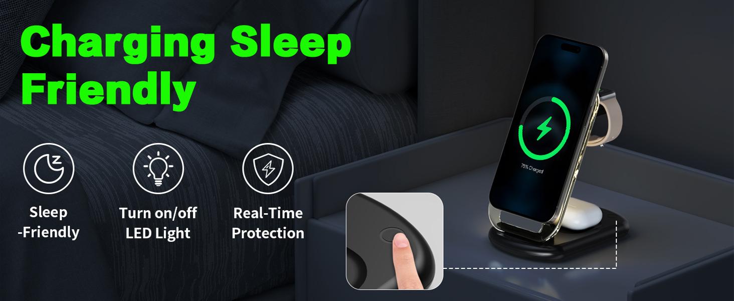 2026 Travel Wireless Fast Station,Magnetic 3 in 1 Charger with Light for iPhone16 15 14 13 12 Pro Max Plus,Watch Series & Air pods 4 3 2 Pro-Gifts for Wife & Husband(Pink)