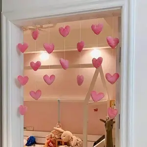 Heart Shaped Door Hanging Ornament, 1 Set Heart Shaped Door Hanging Decoration, Hanging Decor for Home Living Room Bedroom, Room Decor, Home Decor, Door Decorations, Valentine's Day Gift Idea, Interior, Artistic Indoor Decoration, Home Decorative Ornament