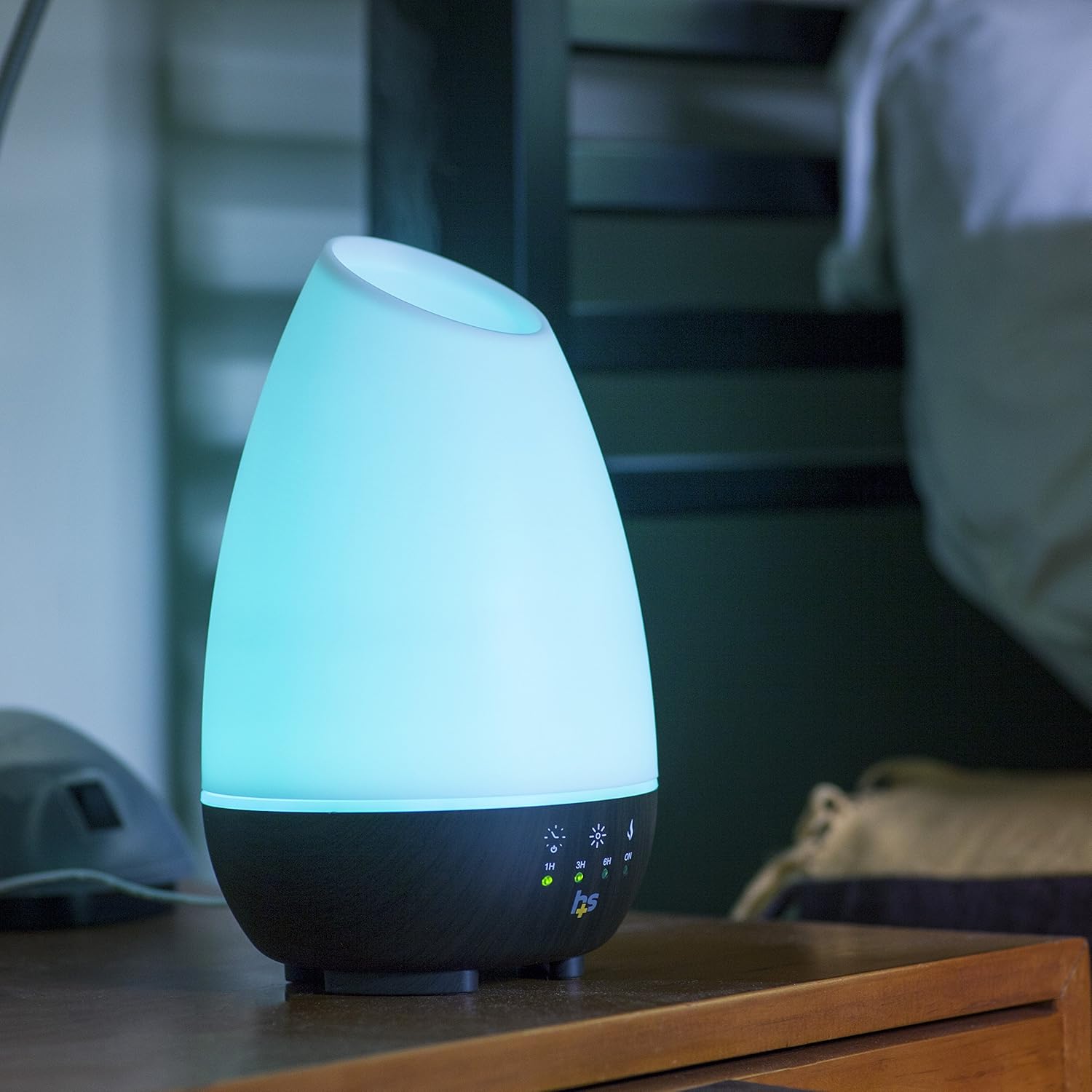 500ml Essential Oil Diffuser & Cool Mist Humidifier – Adjustable Timer, 7 LED Colors, FSA/HSA Eligible, for Large Rooms, White