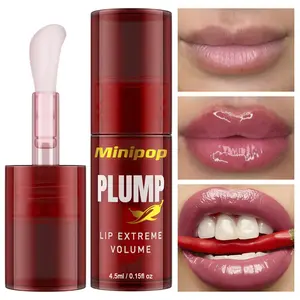 Cross-border bestseller transparent lip plumping oil LIP PLUMP chili ginger lip oil for plump lips, lip gloss, moisturizing and hydrating