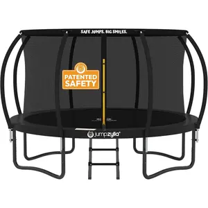 Trampoline Outdoor 8FT 10FT 12FT 14FT 15FT 16FT with Enclosure, Non-Slip Ladder & Anti-Rust Coated Frame, ASTM Approved Recreational Backyard Large Trampoline with Net for Kids & Adults