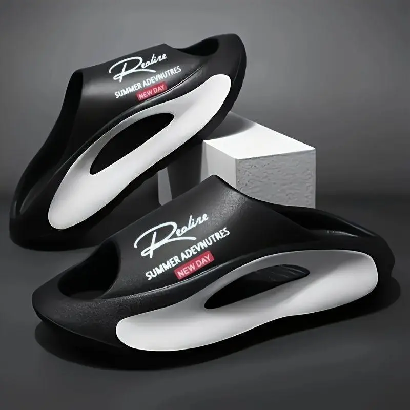 Summer Sandals Men's Shoes Outdoor EVA Slippers Women's One-word Drag Platform Outer Wear Beach Shoes Sports Cool Slippers Men