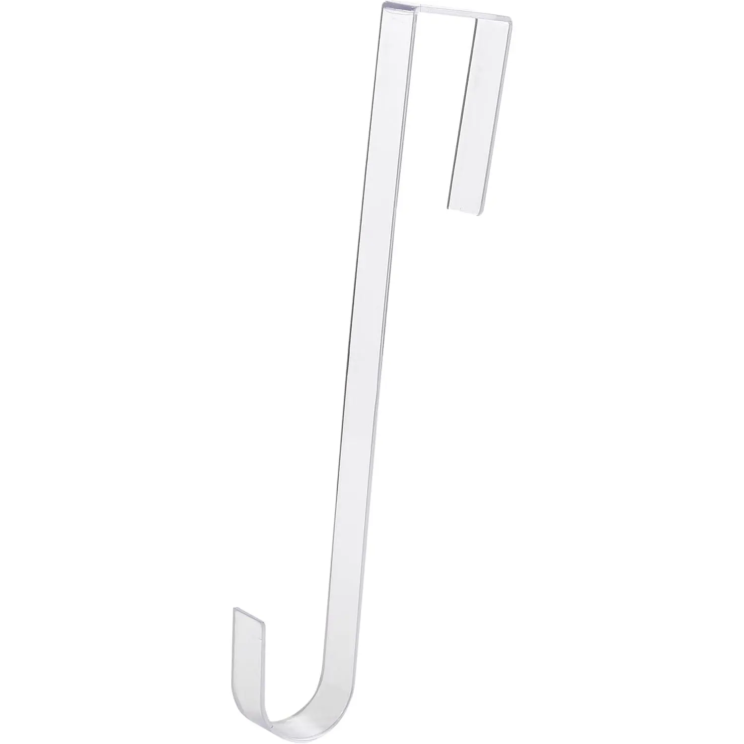 Non Scratch,  Clear 12 in Wreath Hanger. Christmas Wreaths Holder for  Fall Halloween Decorations Over Front or Garage Door.  Long Hook for Indoor or Outdoor  Decor