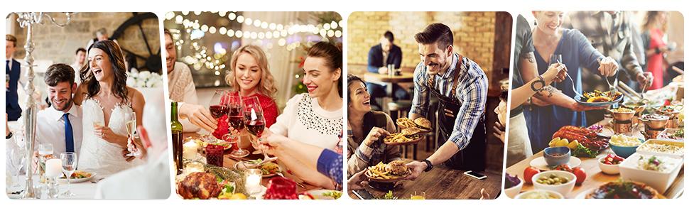 ROVSUN 5QT 2/4 Packs Chafing Dish Buffet Set Gold Accent, NSF Round Stainless Steel Buffet Warmer Chafers and Buffet Warmers Sets with Glass Lid & Lid Holder for Catering Events Parties Weddings Dinners SpringStatements