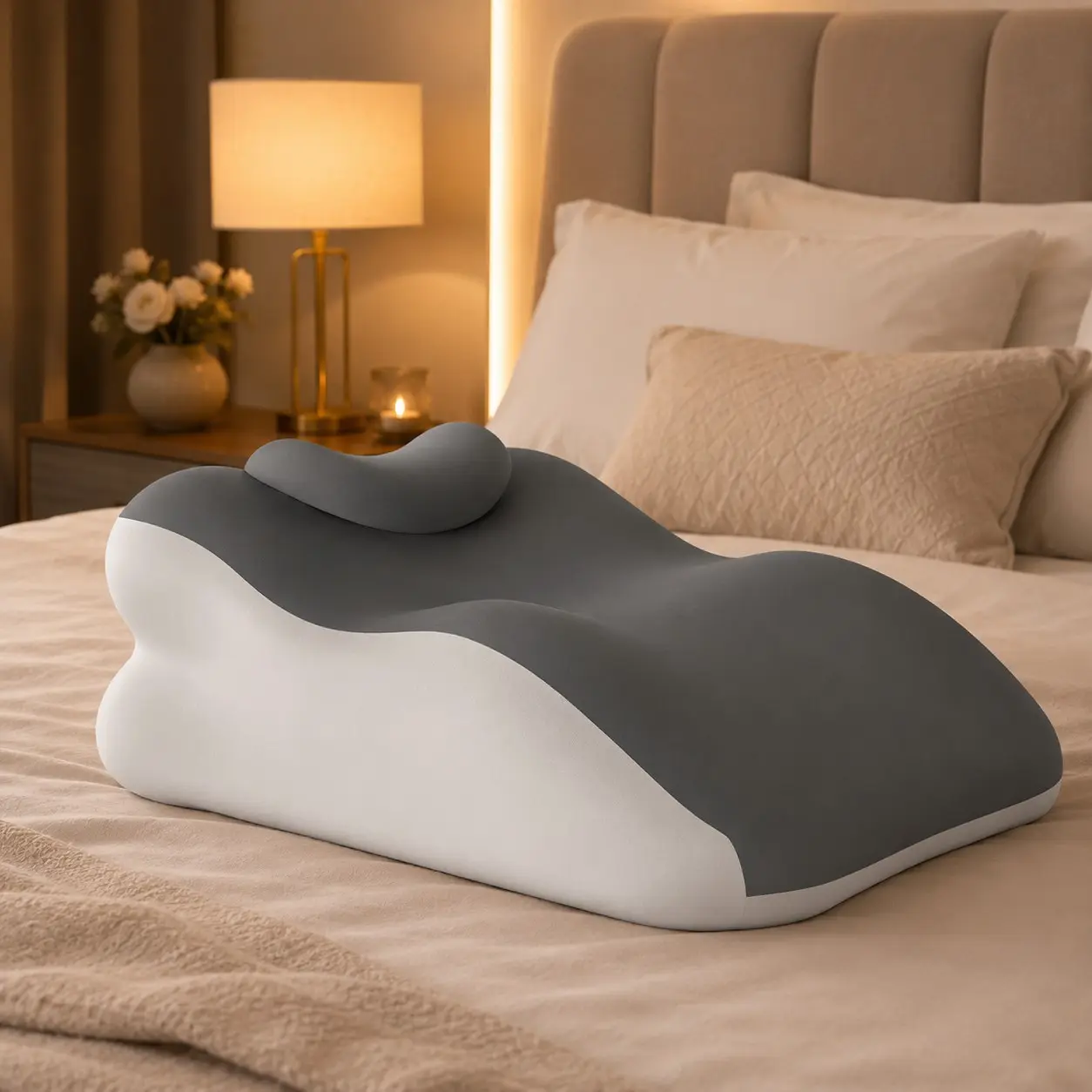 Ergonomic Cushion for Long Hours at Desk, Support Posture, Hollow Design with Hand Placement Area, Soft and Flexible, Ideal for Office and Home Use