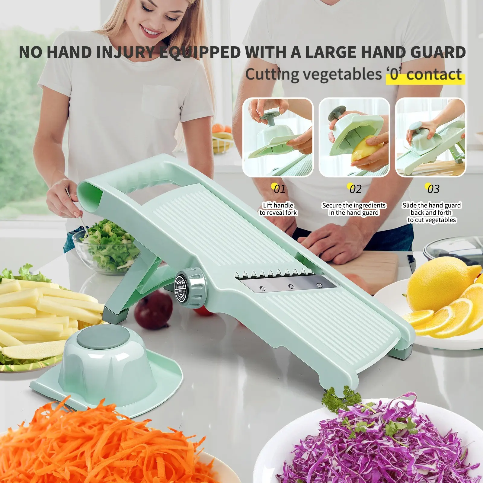 Home Multifunctional Vegetable Cutter, Fruit Slicer, Lemon Slicer, Potato Shredder, Kitchen Tool for Efficient Food Preparation
