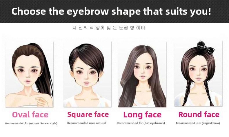 Fourth Generation Eyebrow Drawing Tool Beginner Full Set Eyebrow Pencil Eyebrow Sticker Set Eyebrow Card Eyebrow Drawing Aid Quick Eyebrow Technique