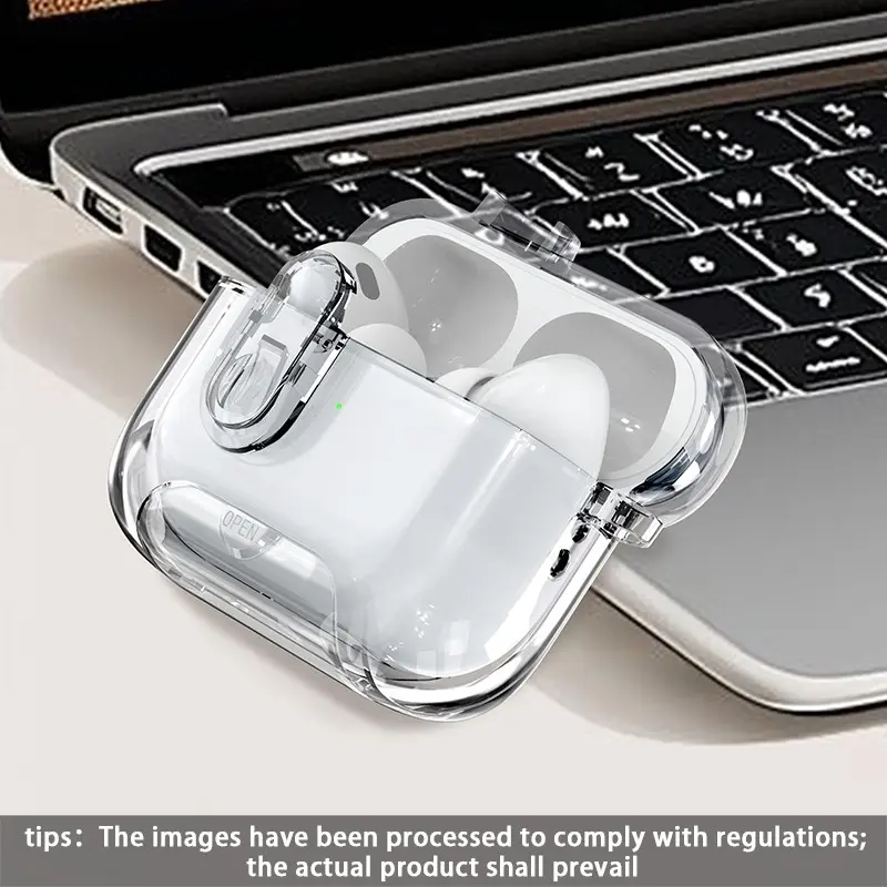 Transparent Shockproof Case Stand for AirPods 4/3 Pro2/pro/1/2, Durable Protective Cover, Stylish Design, Easy Accessory, Earphone Protective Cover
