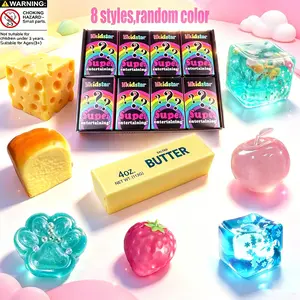 8-Piece Malt Sugar Stress Relief Toy Set, Sensory Playset, Creative Slow-Return Gummies, Party Gift, 8 Different Styles