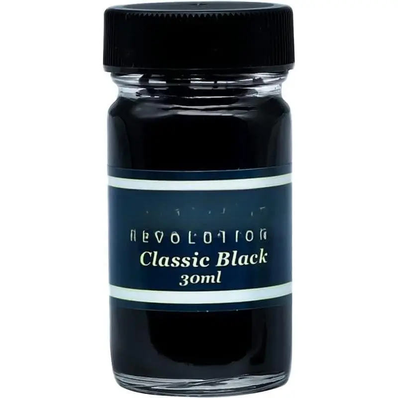 FPR Classic Black Refill Ink, 30ml for Writers | Highly Saturated Formula, Smooth Flow, Elegant Glass Bottle with Tight-Sealing Screw Lid, Office Stationery Writing Tool