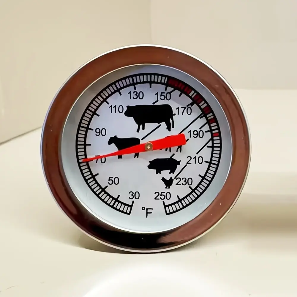 Grill Meat Thermometer, Quick-Read Cooking BBQ Food Thermometer, Temperature Thermometer, Stainless Steel Probe, Dual Scale Pointer, Kitchen Essential Tool, Kitchen Gadgets, BBQ Gift, Kitchenware