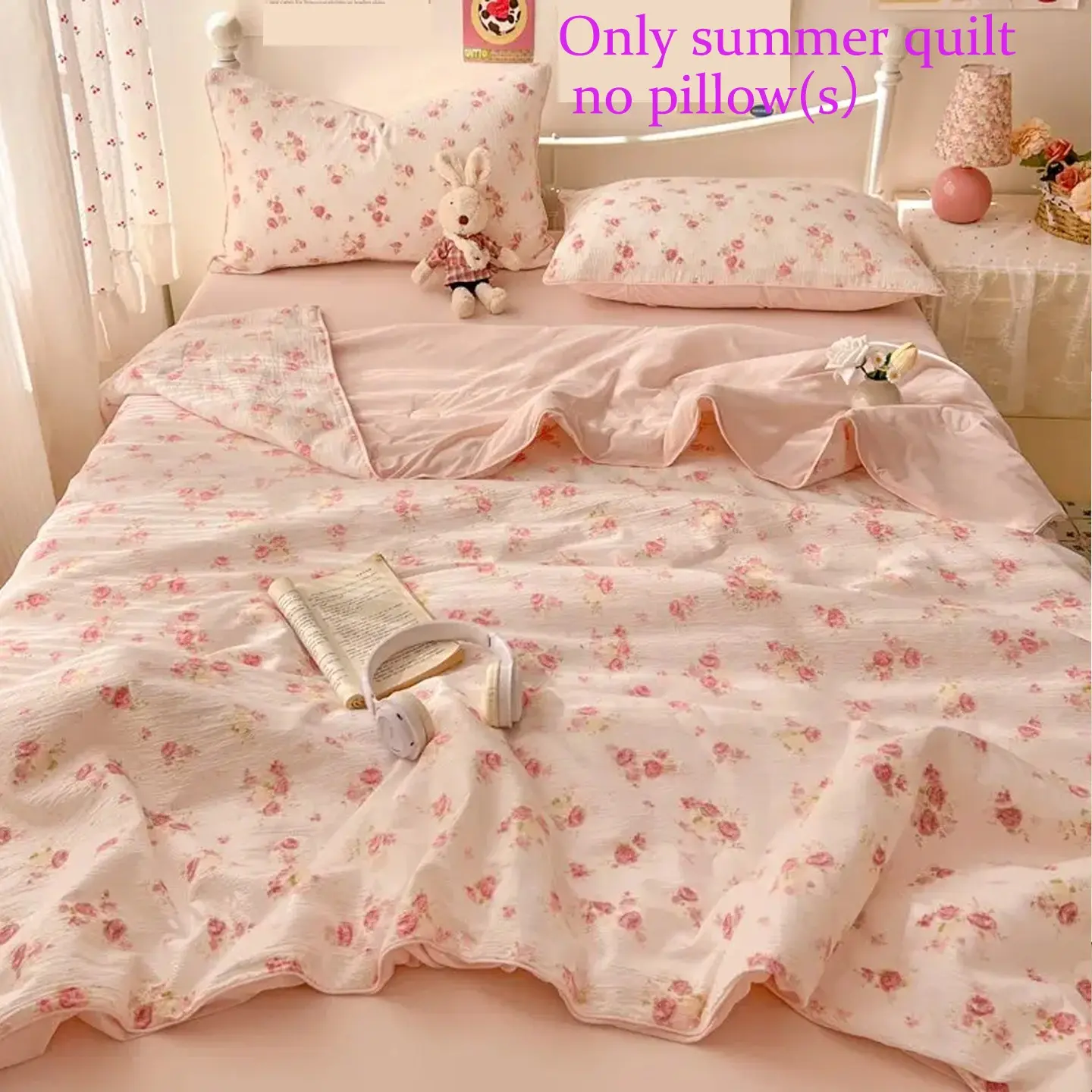 1pcs Summer Quilt, Breathable Cooling Polyester Fiber, Ultra-Soft Skin-Friendly, Lightweight Cool Mattress Cover, Multiple Sizes Available