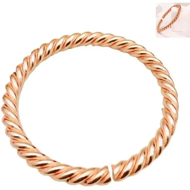 Pure Copper Twisted Tensor Bracelet For Women, Twisted Bangle , Solid Copper Bracelets  Gifts for Men and Women