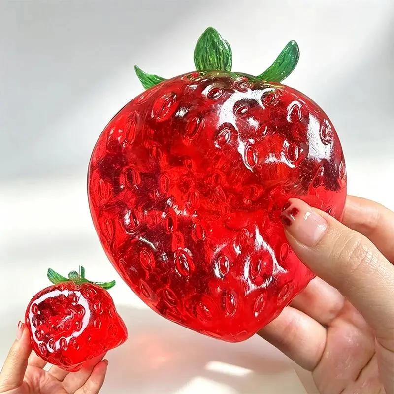 Vaseline Strawberry  Ball Toy Creative Strawberry No Rebound Squeeze Fidget Toy ASMR Sensory   Toys rare mystery gift box cute decoration kid stress relief slow rising squishies