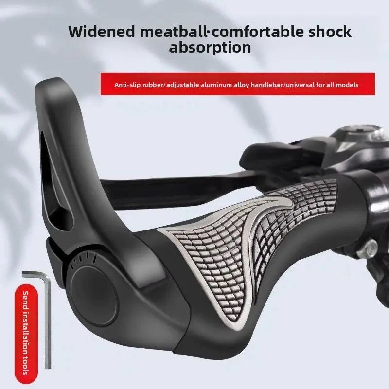 Bicycle Handlebar Cover Universal Rubber Silicone Mountain Bike Pair Handle Gloves Horns Bicycle Handle Grip Cover Accessories