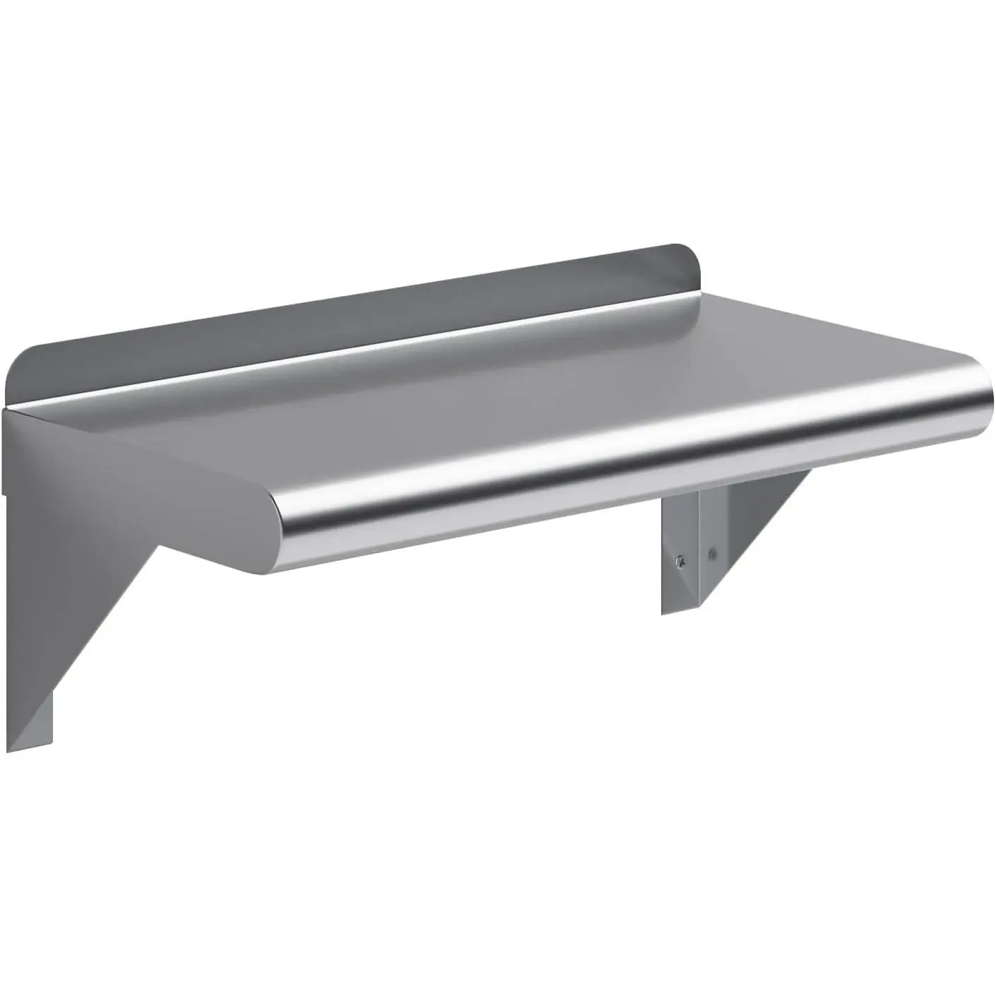 16" Long X 8" Deep Stainless Steel Wall Shelf | NSF Certified | Appliance & Equipment Metal Shelving | Kitchen, Restaurant, Garage, Laundry, Utility Room
