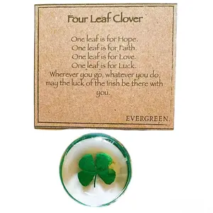 1pc Four-Leaf Clover Crystal Resin Exquisite Accessories, A Small Gift That Brings Luck, Good Luck And Success, A Small Gift For Family And Friends