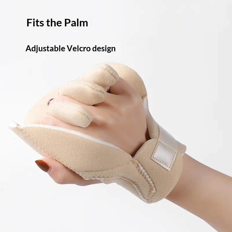 Hand Splint Finger Separator Palm Support Cushion, Foam Hand Rest Pad with Wrist Brace, Finger Divider Hand immobilizer for Hand Fatigue Relief, Adjustable Wrist Strap Hand Protector for Long Time Wear