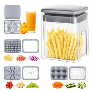 4-In-1 French Fries Chips Potato Slicer, Onion Dicer, Orange Juicer, Carrot Chopper, Kitchen Tool,  Vegetable Chopper Cutter,kitchen  Utensil