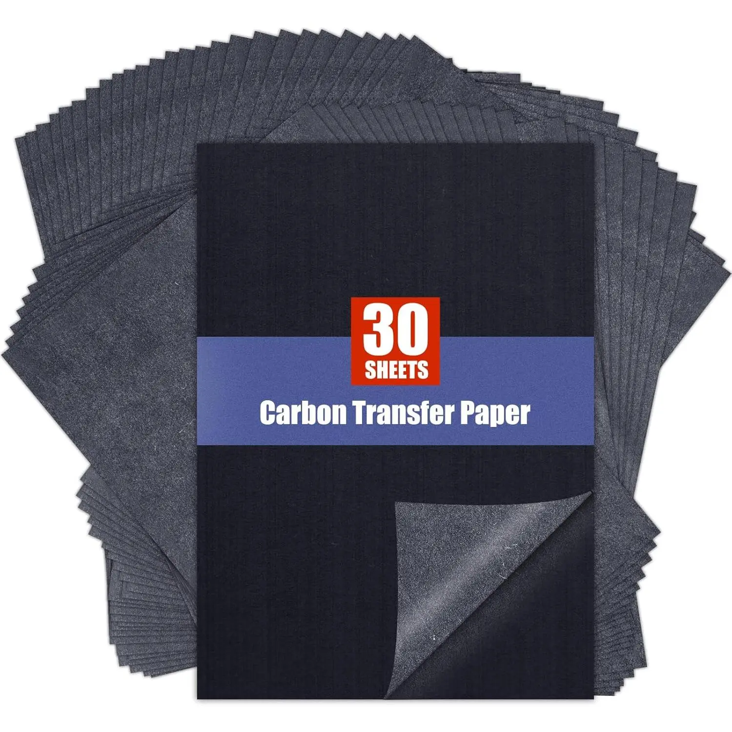 Carbon Paper for Tracing Transfer Paper, 30 count Black Graphite Copy Paper | A4 8.3 X 11.8 Inch, for Tracing Drawing Patterns   Projects Canvas Fabric Lettering Sketching Art Supplies