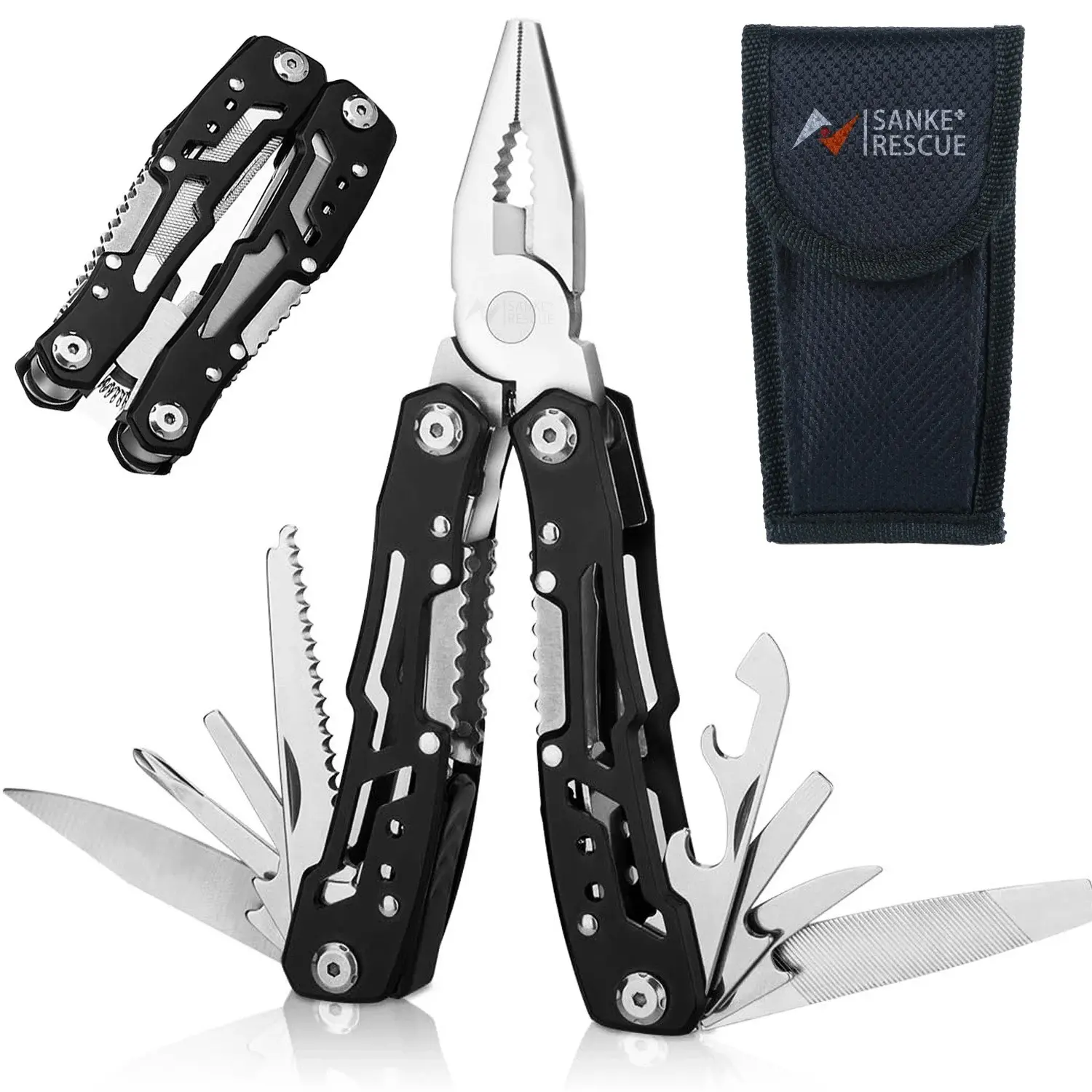 14-In-1 Multi-Function Pliers, Portable Safety Lock Pocket Knife, Multifunctional Tool, Ideal for Outdoor Survival, Camping, Gift for Father, Husband, Boyfriend