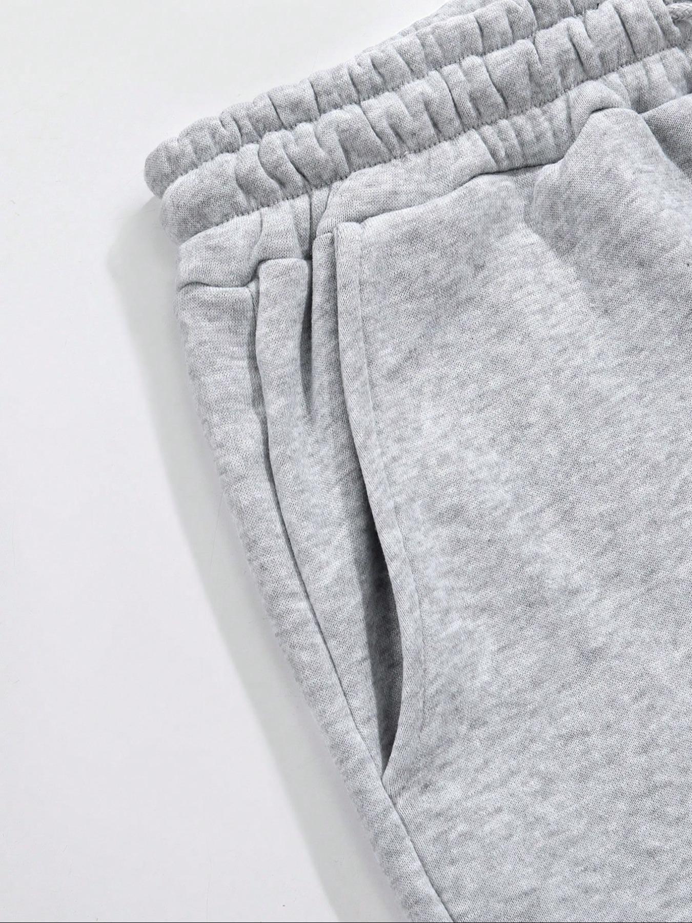 Men's Casual Fleece Drawstring Pants, Fall Winter Sweatpants, Comfortable Warmth for Daily Wear, Sports & Outdoor Activities, Men's Jogger Sweatpants, Drawstring Waist Sweatpants