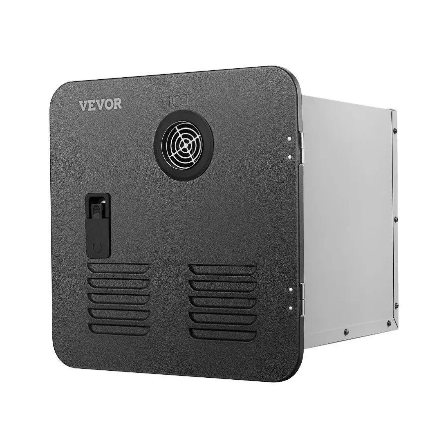 VEVOR 55000BTU RV Tankless Water Heater - Instant Shower Unit with 15x15in Black Door, Remote Control, Optimized Comfort Performance for RVers' Daily Use
