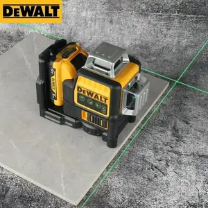 DeWalt 089LG 3 Sides 360 Degree Vertical 12V Lithium Battery 12 Lines Laser Level Horizontal Green Meter Outdoor Tool for Precision Measurement  Cordless Green Laser Level