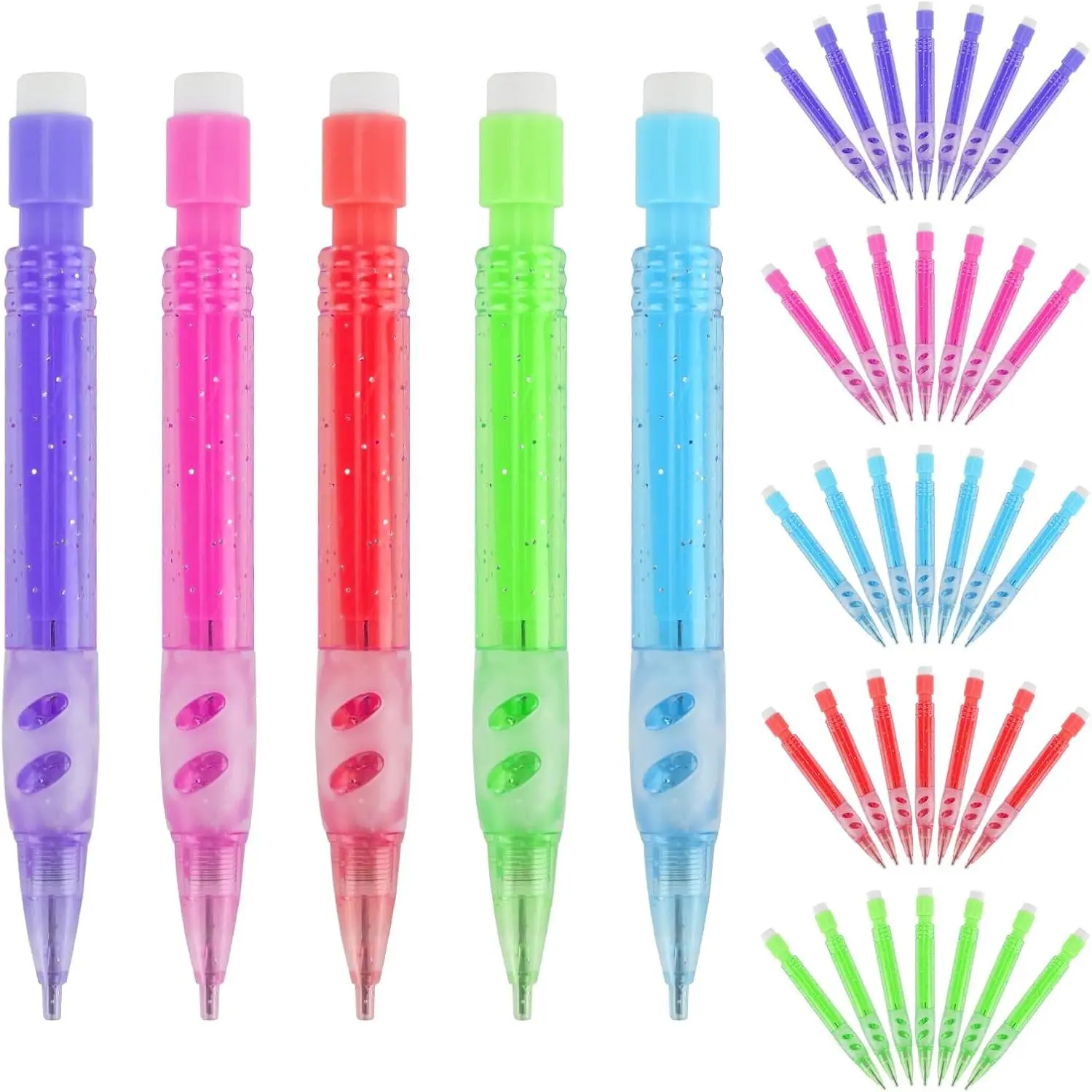 40 count Mini Mechanical Pencils Automatic Pencils 0.7mm with Erasers Mini Pencil Stationery  Office School Supplies for Writing, Drawing, Sketching, Drafting