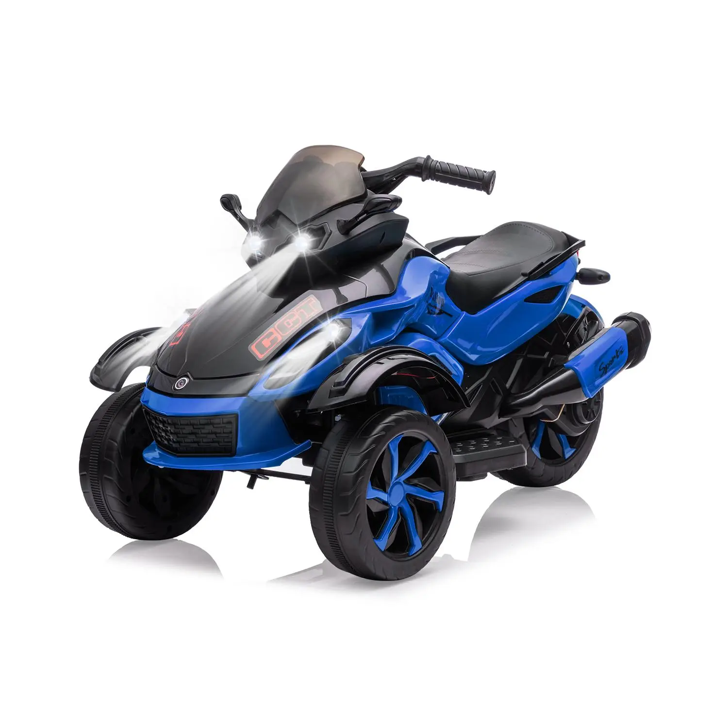 12V Dual Motor Electric Ride-On Car – Music & Colorful Lights,Outdoor Battery Powered Vehicle Toy for Ages 3-6, Foot Pedal, Rechargeable