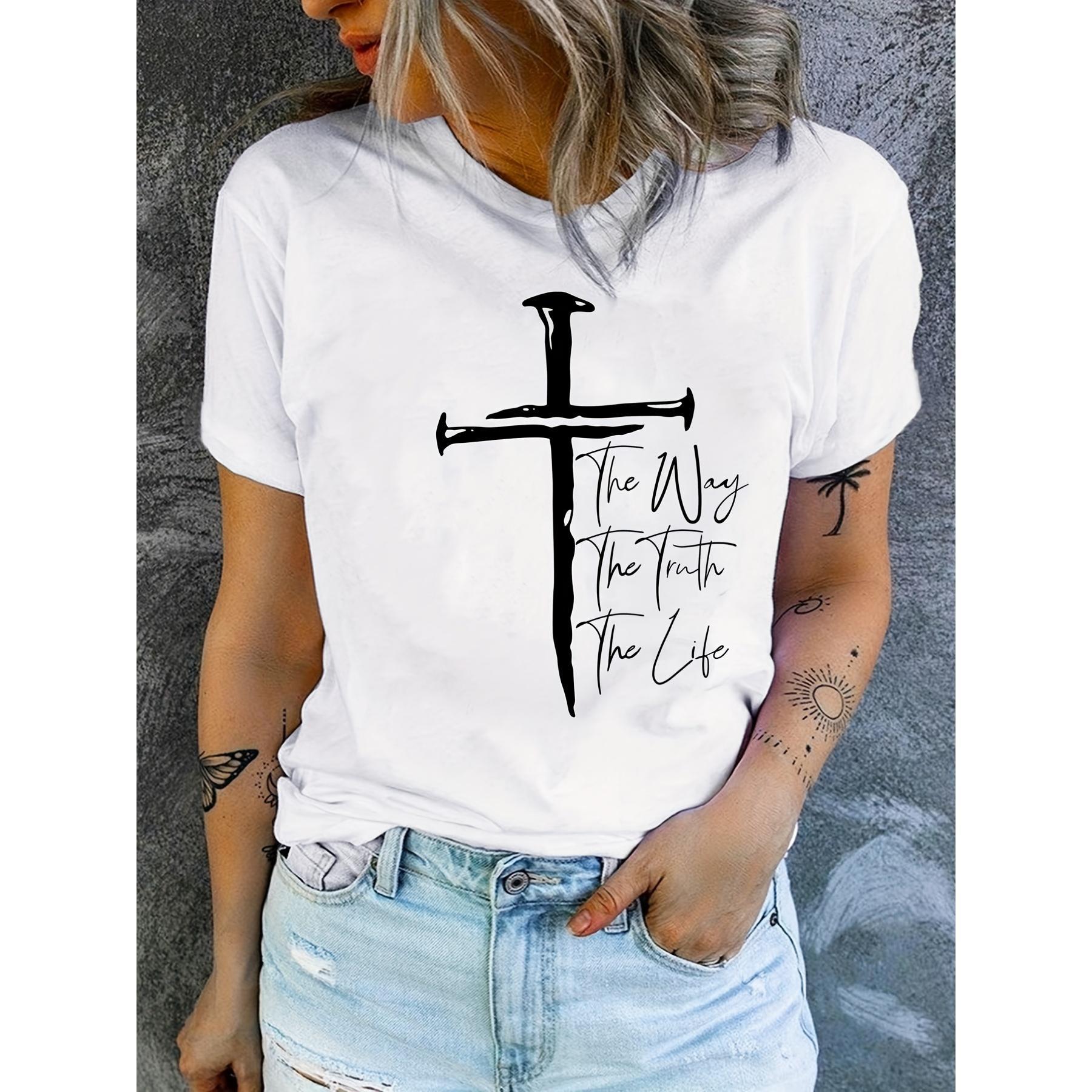 "Love Like Jesus" Geometric Unisex Graphic Tee, Crew Neck Polyester, Casual Golf Gift T-Shirt
