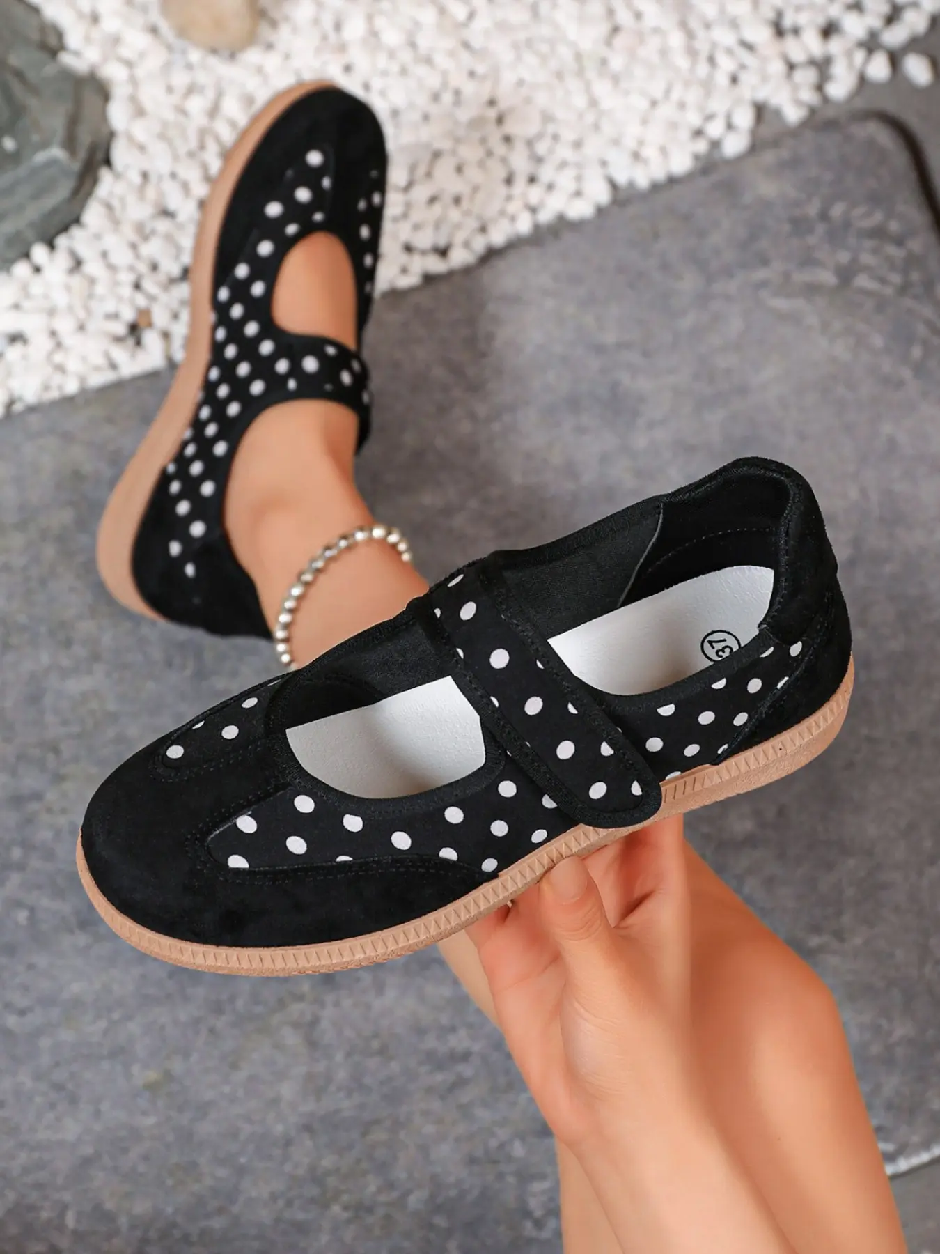Women's Mesh Mary Jane Casual Shoes, Vintage Ballet Style German Training Shoes, Dopamine Colorful Flat Sports Shoes, Low Velcro Design, Outdoor Comfort, Ballerina Flats, Flat Summer Shoes