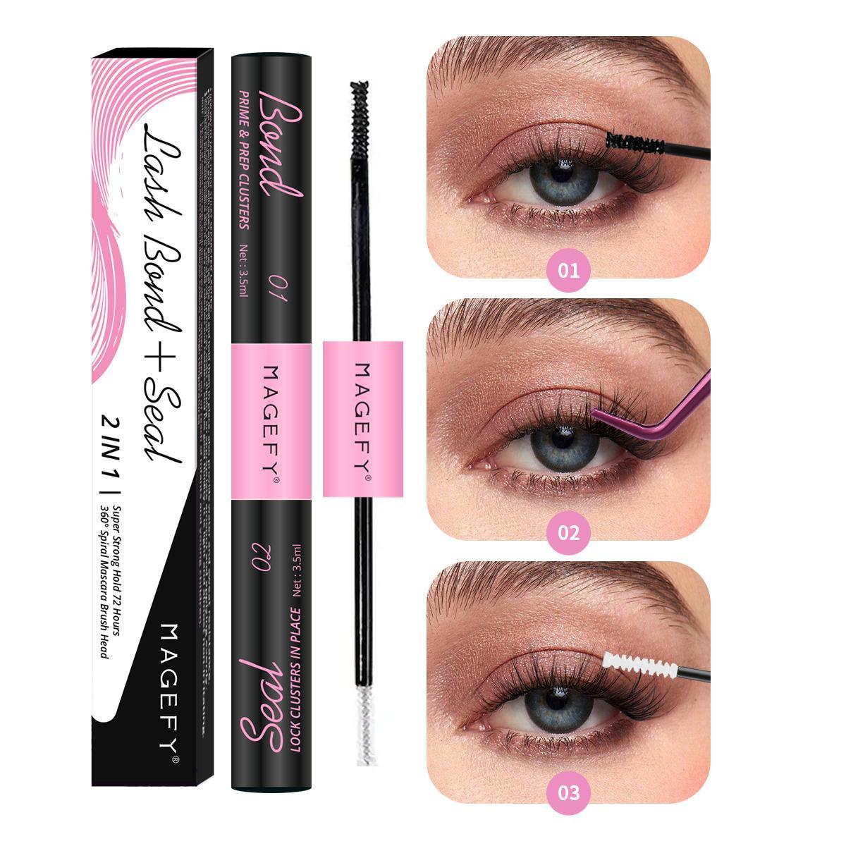 Professional False Eyelash Tool, Individual False Eyelashes Including Eyelash Glue, Tweezer, Double-ended Eyelash Brush & Eyelash Remover, Summer Makeup