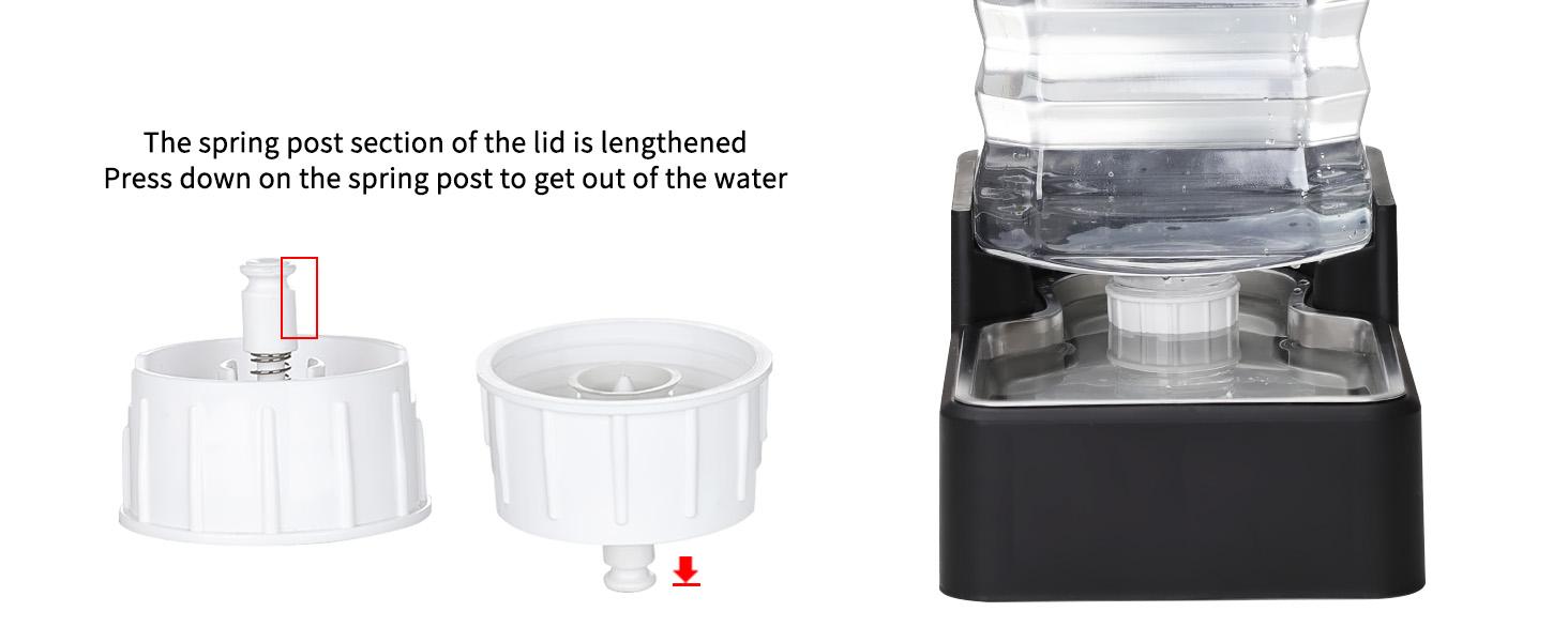 Stainless Steel Pet Water Feeder: 9L Large Gravity Waterer - Less Refills All-Day Water - No Mess Keeps Floors Dry - Quiet Refill - for Medium to Large Dogs - Workday/Day Trip