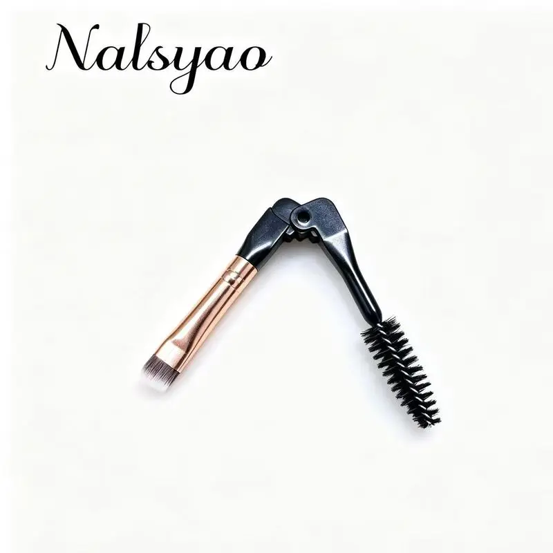 Dual-Ended Brow & Lash Brush | Angled Tip for Precision Brow Defining, Spoolie for Even Mascara Application, 2-in-1 Eye Makeup Tool