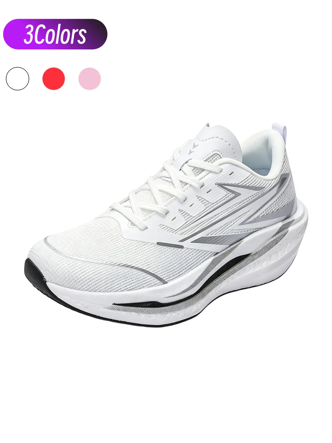 Unisex Gradient Color-block Mesh Running Shoes, Multi-color Available, Breathable Mesh Upper, Round Toe, Anti-slip Wear-resistant Outsole, Soft Collar, for Outdoor Training & Road Running