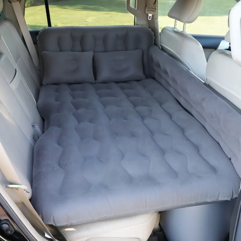 Multifunctional Portable Car Backseat Mattress, Car Sleeping Bed, Rear Seat Bed, Inflatable Blow Up Airbed with Pump, Adjustable, Includes Storage Bag & Repair Kit for Suvs