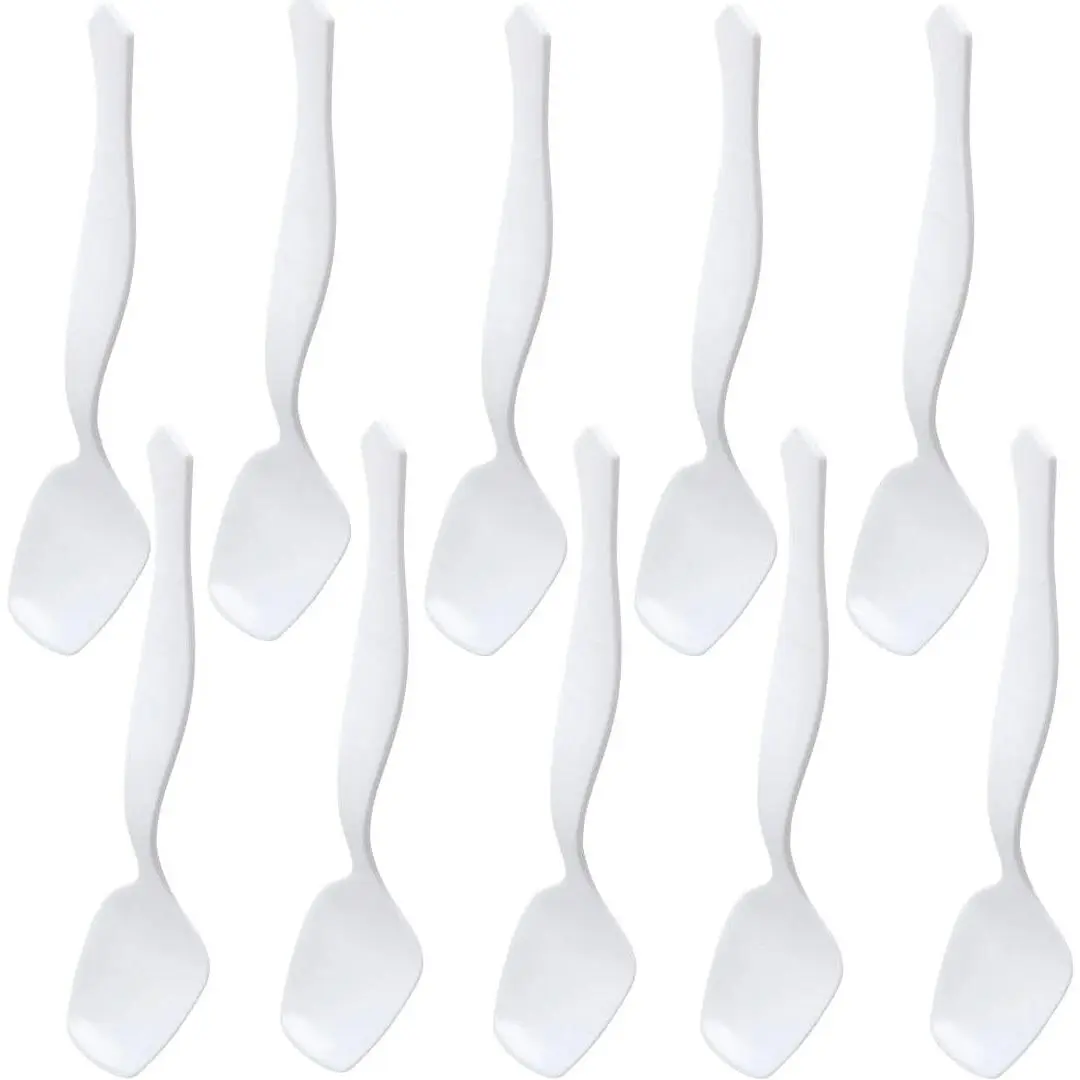 Elegant White Serving Spoon (1 Pc) - Durable & Comfortable Grip Handle, Perfect for Any Dish