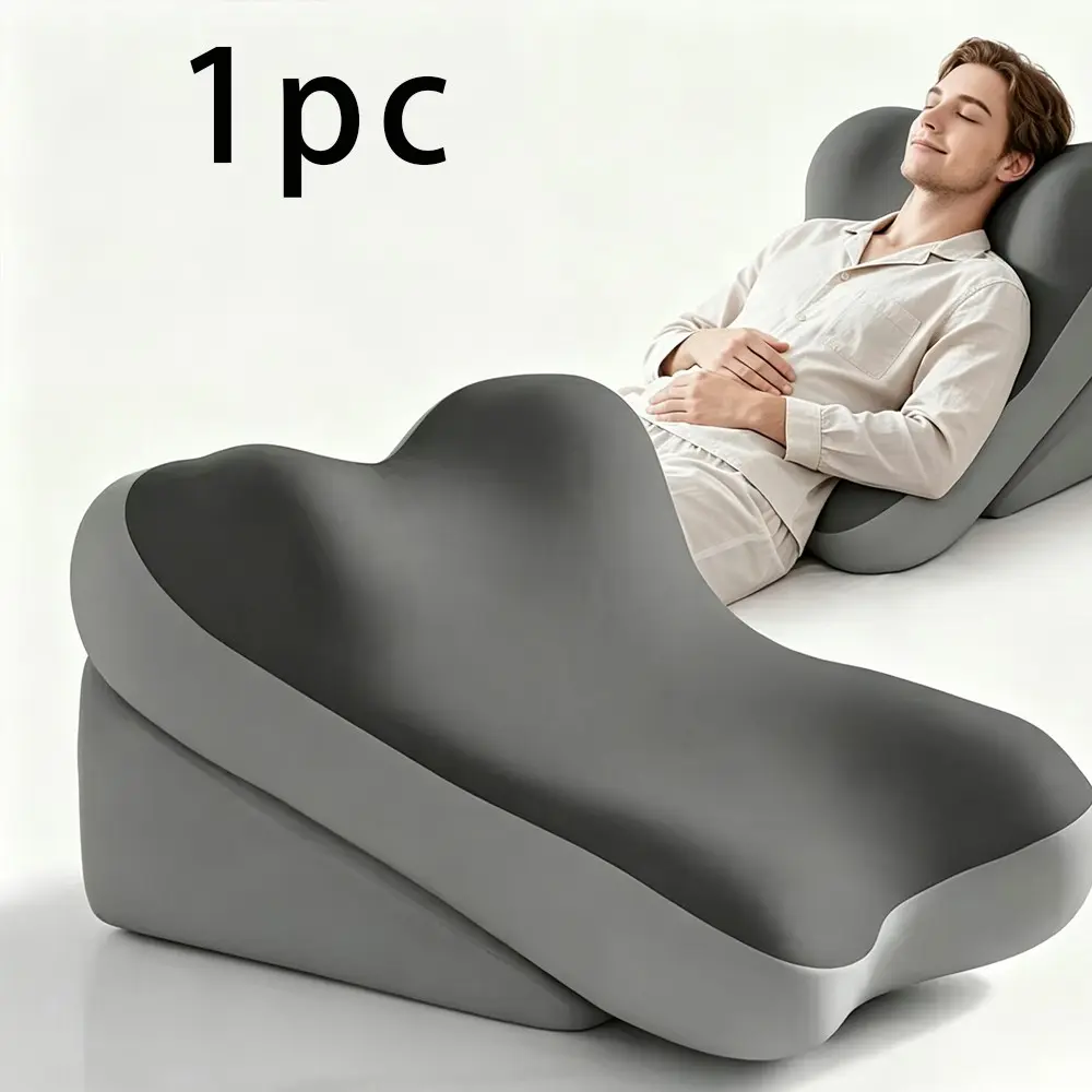 Ergonomic Orthopedic Memory Foam Pillow Set, Adjustable Backrest for Reading, Cervical Protection, Split Support Pillow for Bed and Sofa, Non-Slip Lumbar Neck Pad
