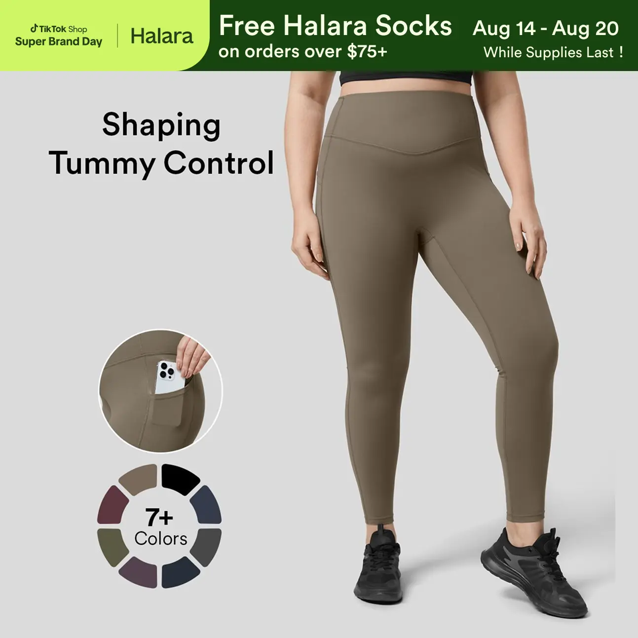 Halara UltraSculpt™ High Waisted Tummy Control Pocket Shaping Training Plus Size Leggings